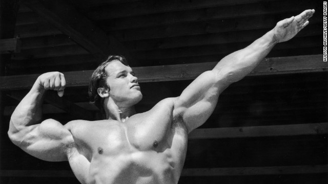 Before he was a movie star -- and before he was a governor -- Arnold Schwarzenegger was a champion bodybuilder, seen here in 1966. His body helped him get films such as "Conan the Barbarian," but his head for clever roles (remember "Twins"?) helped him become a star.