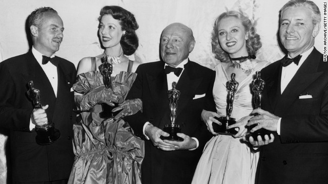 Loretta Young, second from left, won the best actress Oscar in 1948 for her role in "Farmer's Daughter."