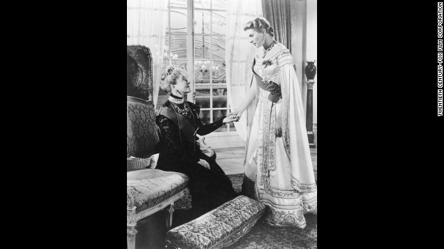 Ingrid Bergman, right, appears with Helen Hayes in a scene from the movie "Anastasia." Her performance earned her a second Oscar for best actress.