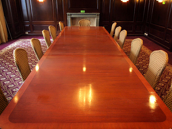 Boardroom table at the Sutton Place