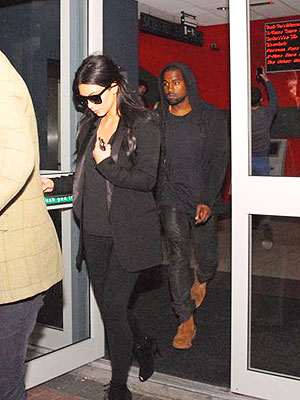 Kim Kardashian and Kanye West Catch Two Movies in Ireland