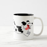 Cute Running Cartoon Border Collie Mug