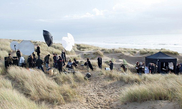 The new campaign was shot in quintessentially British settings like this coastal scene in Camber Sands