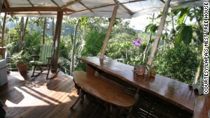 Breakfast comes with a bird\'s eye view at the Lapa\'s Nest Tree House in Costa Rica.