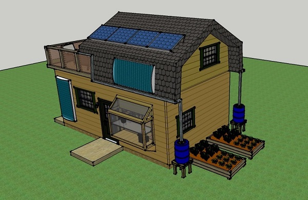 solar off grid small house 004   Mistys 400 Sq. Ft. 16x25 Solar Off Grid Small House