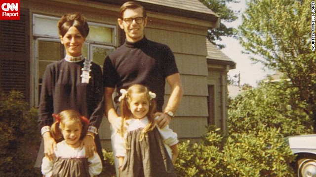 Check out those matching outfits! <a href='http://ift.tt/1h9sLpx'>Michelle Jones</a>, bottom left, shared a photo of herself with her sister and their parents in front of their grandmothers' house in Newton, Massachusetts, in 1968. "I loved the outfits my mom wore -- always the latest fashion, big eyelashes and big makeup."