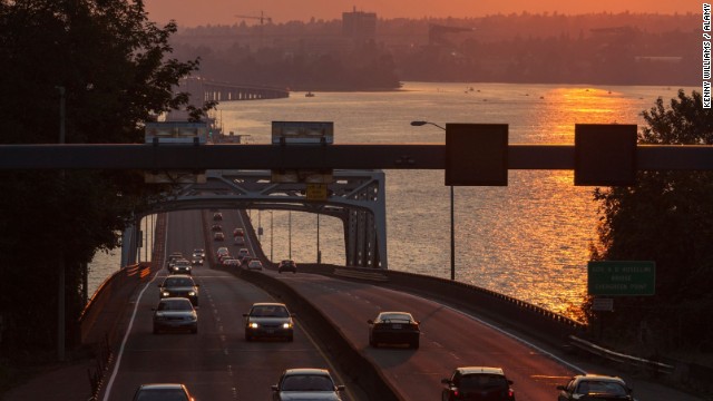 Evergreen Point Bridge in Seattle, Washington, is the longest floating bridge.