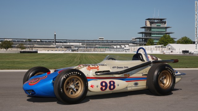 Parnelli Jones piloted this sweet ride to win the Indy 500 way back in 1963. They named it "Ol' Calhoun." It's a reference to an old joke about a football running back who doesn't want to take the ball.
