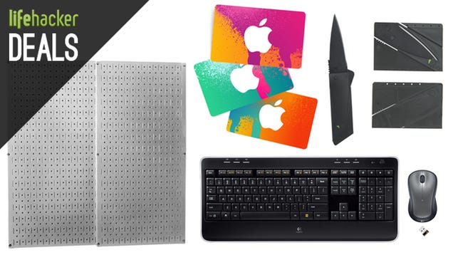 Cover Your House in Pegboard, $1 Credit Card Knife, iTunes Gift Cards