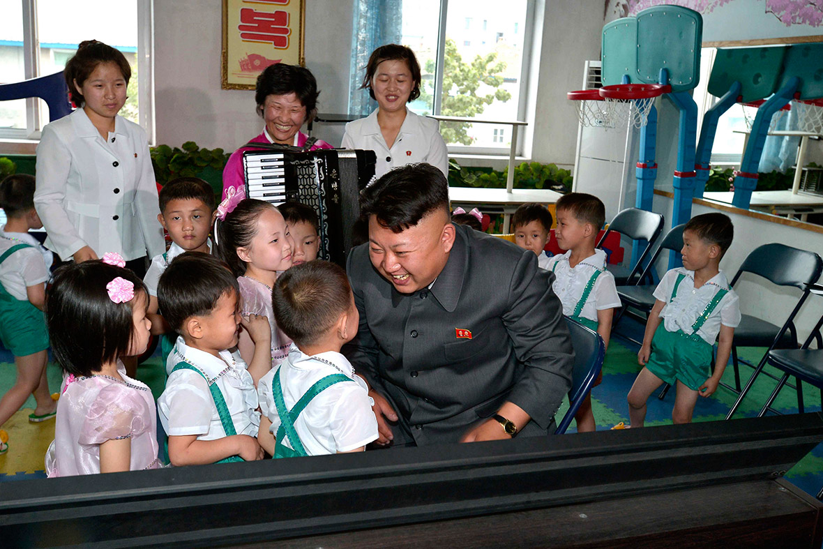 North Korean leader Kim Jong-un visits the Pyongyang Orphanage to mark International Children's Day