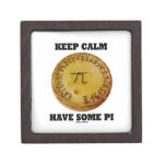 Keep Calm Have Some Pi (Pi On A Baked Pie) Premium Trinket Boxes