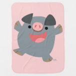 Cute Cartoon Bouncy Pig Baby Blanket Baby Blankets