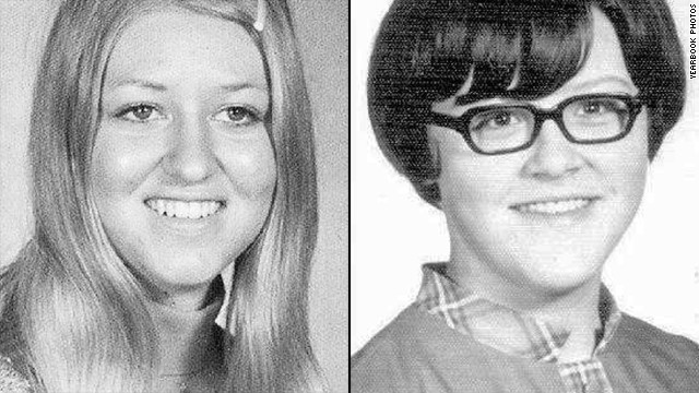 Cheryl Miller, left, and Pamela Jackson were 17-year-old high school students when they disappeared in 1971. They were driving to a party at a gravel pit near Beresford, South Dakota. Investigators have put their case to rest, declaring the girls died in a car accident, with no signs of foul play.