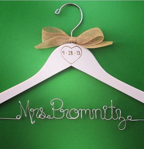 RUSTIC Personalized Bridal Hanger
