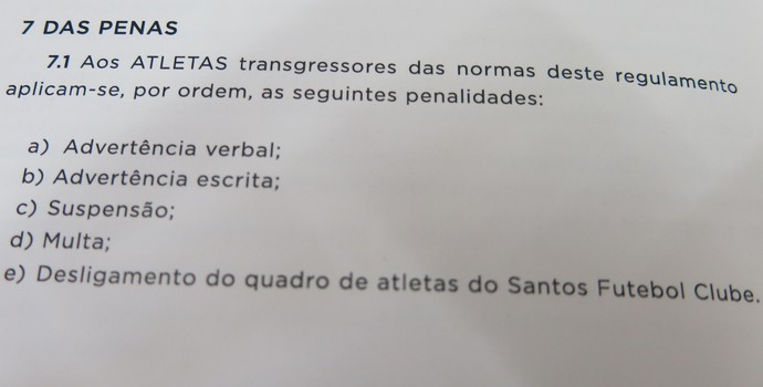 Santos Regimento Interno (Foto: Bruno Giufrida)