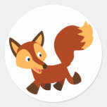 Cute Happy Cartoon Fox Sticker