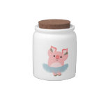 Cute Cartoon Ballerina Pig Candy Jar