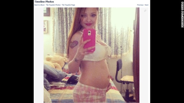 Tila Tequila surprised her fans on April 18 with an announcement: She's pregnant! The former reality star displayed her growing baby bump <a href='http://ift.tt/1jmHWqq' target='_blank'>on Facebook</a>, revealing to her fans that she's 10 weeks along. "I just couldn't hold it in any longer," the mom-to-be captioned the photo. "(T)his brings me so much joy and happiness to know that there is a baby Tila on the way!" she said. 