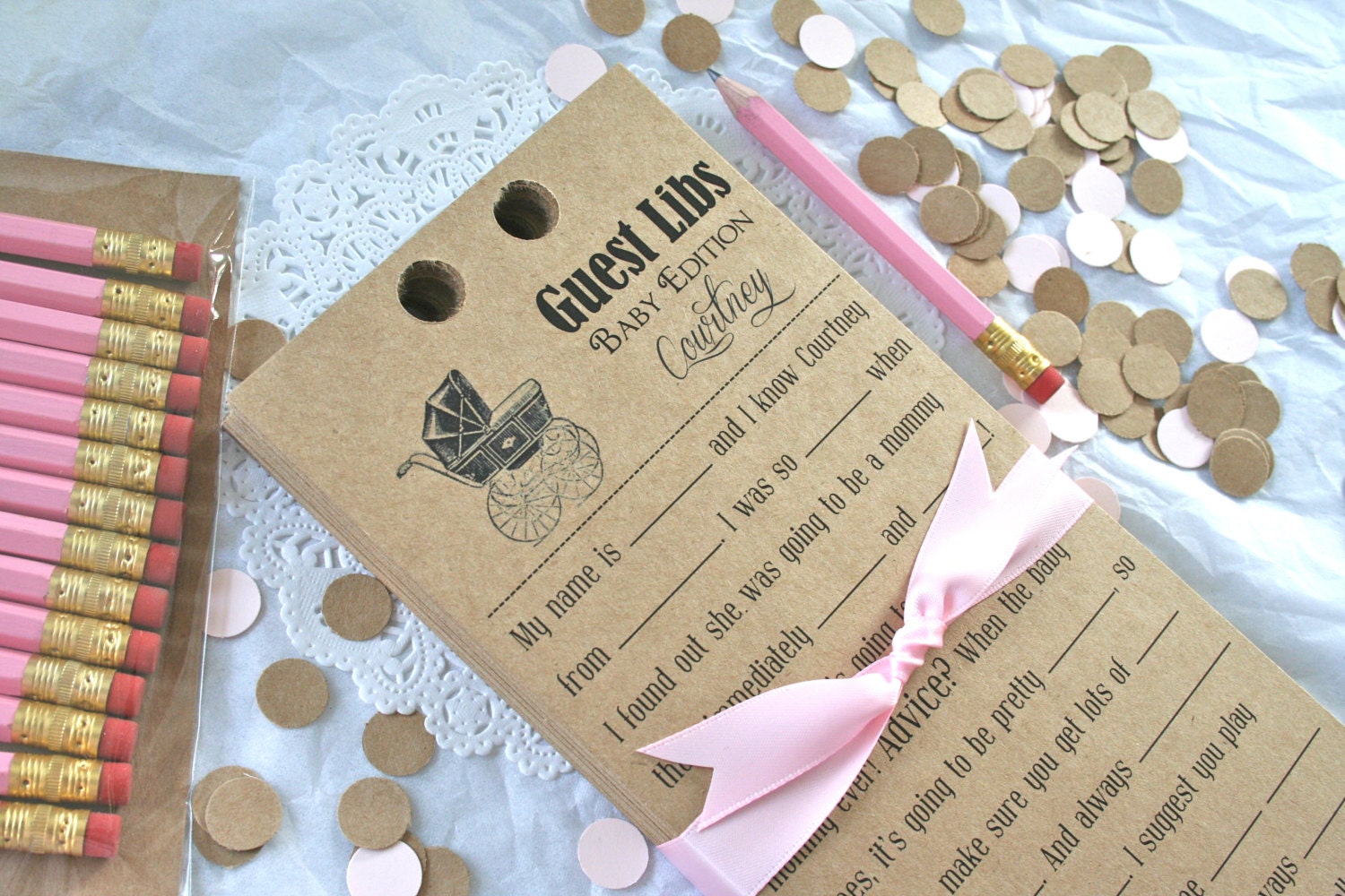 RESERVED Meredith's Mad Libs Cards, Baby Shower Games