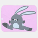 Cute Running Cartoon Rabbit Baby Blanket Swaddle Blanket