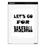 Let's Go For Baseball Decal For iPad 3