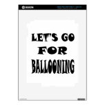 Let's Go For Ballooning Decal For iPad 3