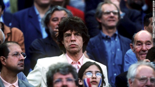 During the 1998 World Cup, Mick Jagger attends the final match between France and Brazil. France won 3-0.