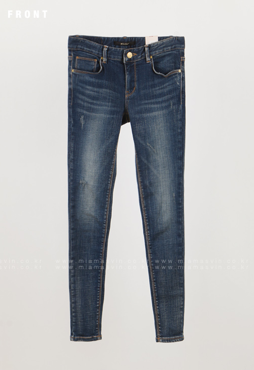  Faded Stone Washed Skinny Jeans