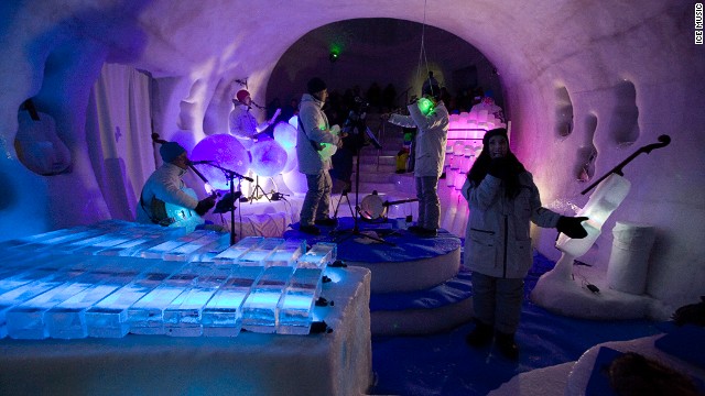 A concert in the igloo auditorium is "like a nightclub in heaven," according to Linhart.