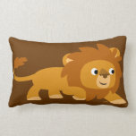 Cute Smart Cartoon Lion Throw Pillow