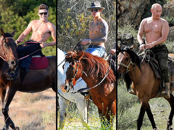 Zac Efron Jumps on the Shirtless Horseback Riding Trend Started by Vladimir Putin and Justin Bieber