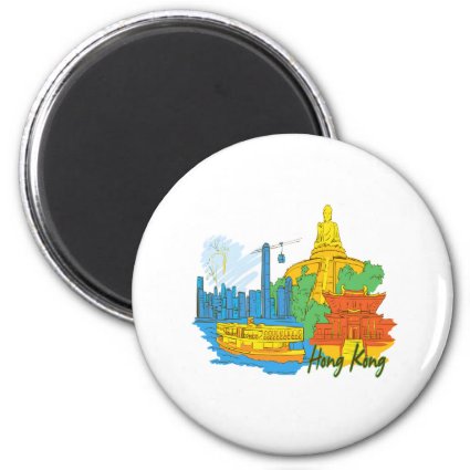 hong kong city graphic.png refrigerator magnets