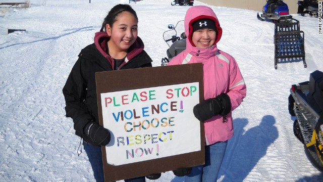 Young people in Selawik, Alaska, participate in a 2011 