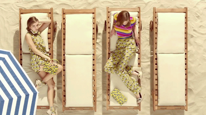Красочные принты в видео о коллекции Gucci, cruise 2014