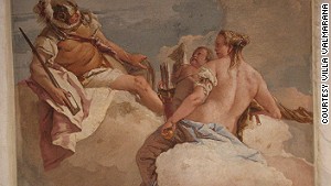 Baroque stars Gianbattista and Giandomenico Tiepolo went to town on the decor at Villa Valmarana.