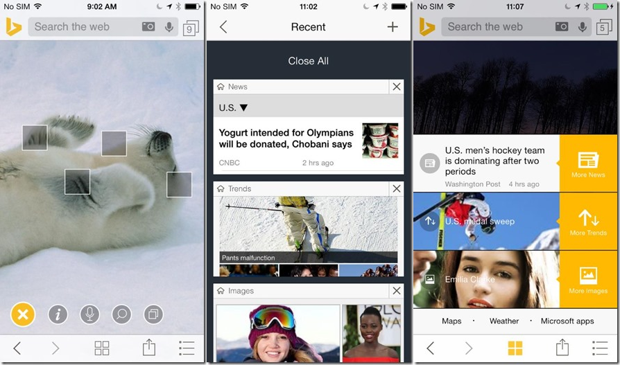 bing iphone Bing for iPhone gets a pervasive search widget, multiple search management, Safari integration, and more