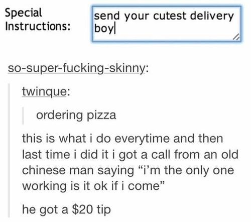 tumblr,pro tip,delivery