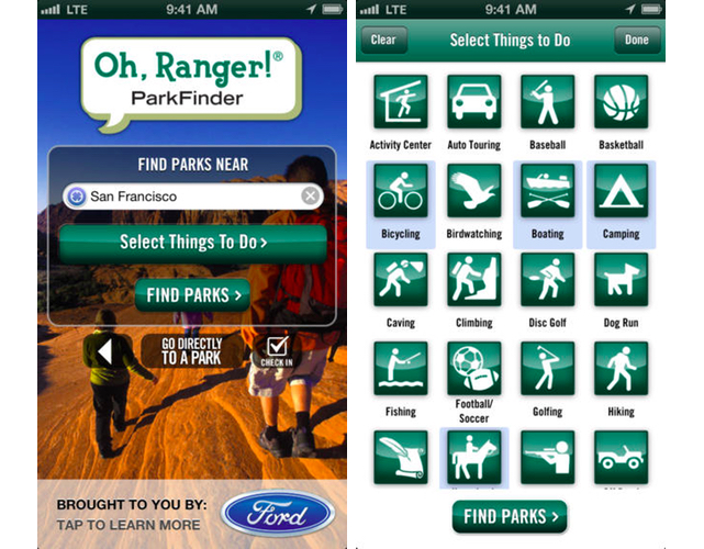 Oh Ranger Park Finder