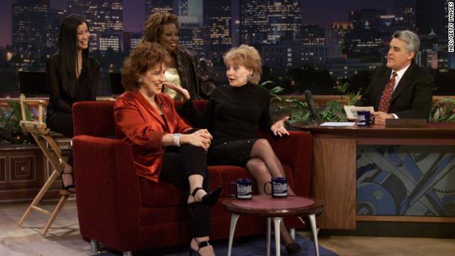 The women of "The View" became stars in their own right. Lisa Ling, Star Jones, Joy Behar and Walters appeared with Jay Leno on "The Tonight Show."