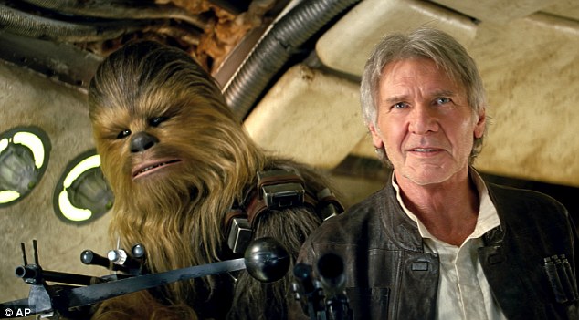 They're back! Much to fans' delight, Harrison Ford returns as Han Solo in The Force Awakens along with his furry pal Chewbacca