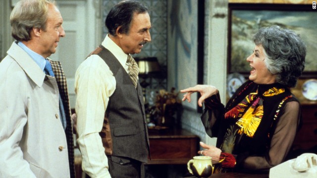"Maude" was another "All in the Family" spinoff. The character first appeared on that series as Edith Bunker's cousin. Bea Arthur played the title role. Conrad Bain, left, and Bill Macy also starred.