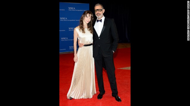 Emilie Livingston and Jeff Goldblum
