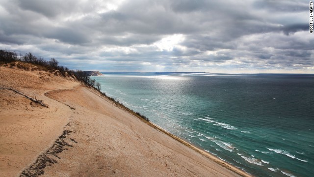 Hikes along Sleeping Bear Dunes National Lakeshore and fall color drives keep lovers of outdoorsy romance satisfied in Traverse City, Michigan.