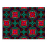 Abstract Fractal Pattern Post Card