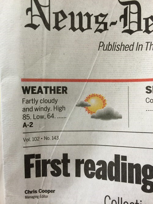 fart,headline,monday thru friday,weather,typo,g rated