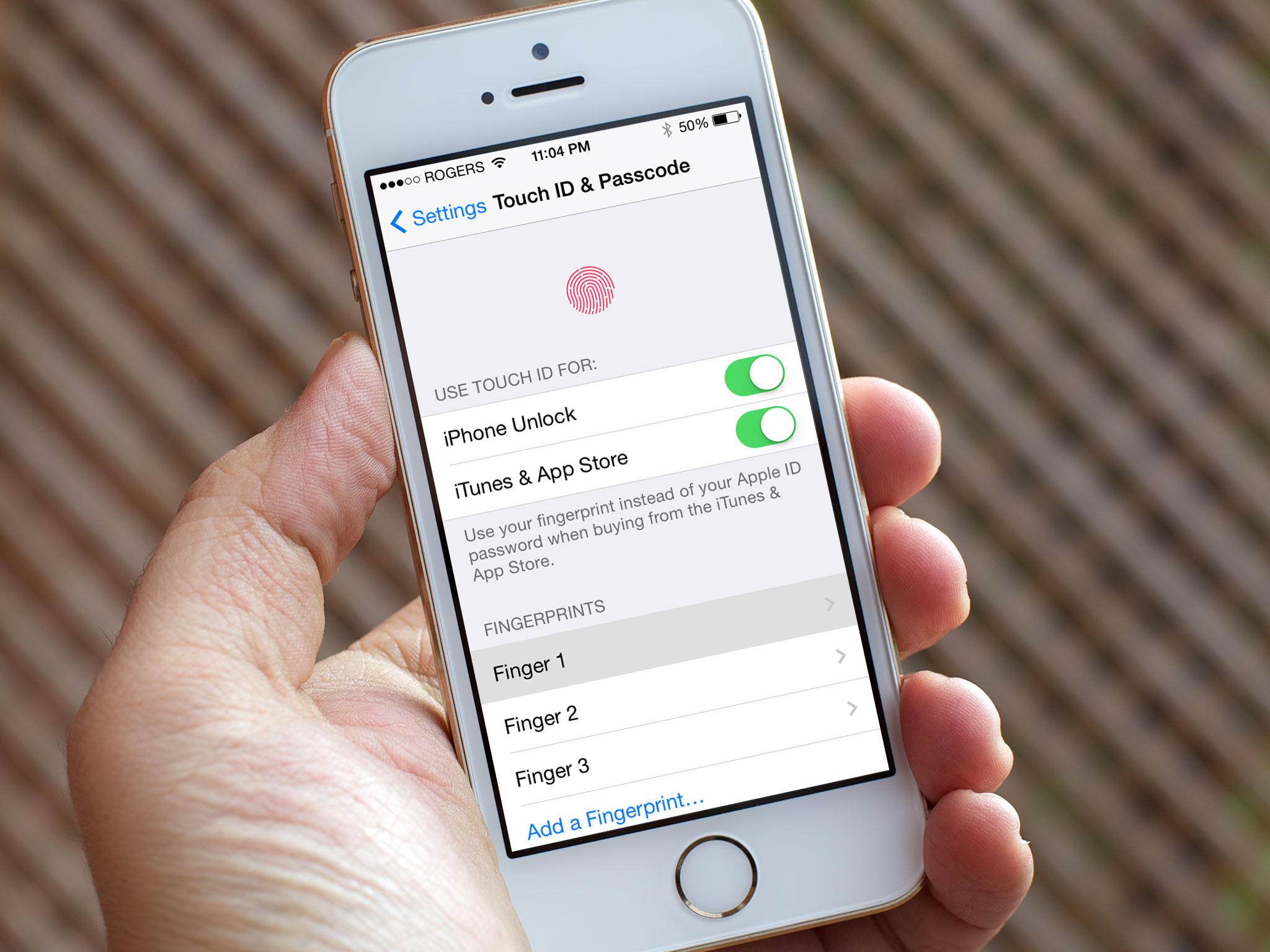 Touch ID on iPhone 5s