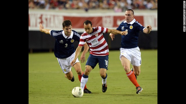 In 2012, Donovan led the United States to a 5-1 victory with his hat trick against Scotland during a friendly in Jacksonville, Florida. 