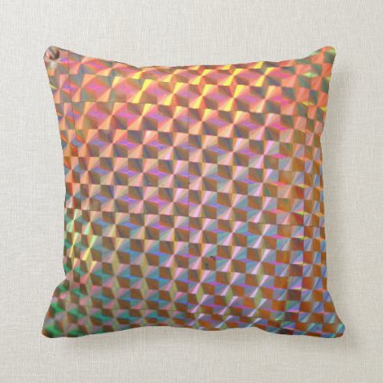 holographic metal photograph colorful design pillow