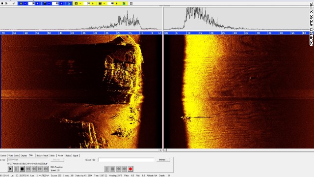 These are the first high-definition sonar images taken of the sunken ships.