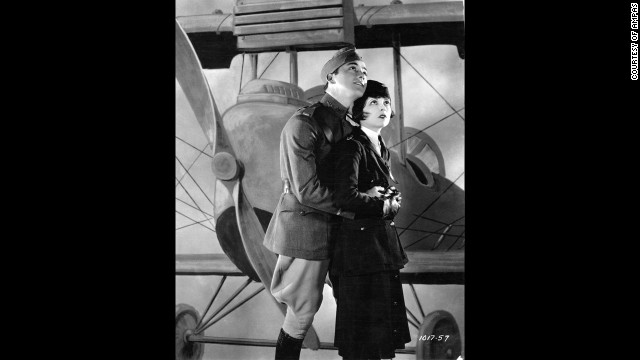 The first Academy Awards were given out at a dinner on May 16, 1929. The best picture winner was 1927's "Wings," a film about World War I pilots starring Clara Bow, right, Charles "Buddy" Rogers, left, Richard Arlen and Gary Cooper. Even today, the silent film's aerial sequences stand out as some of the most exciting ever filmed. Another film, "Sunrise," was given an Oscar as most "unique and artistic production," an honor that was eliminated the next year. The academy didn't begin using a calendar year for awards until movies made in 1934 (with ceremonies held in 1935).